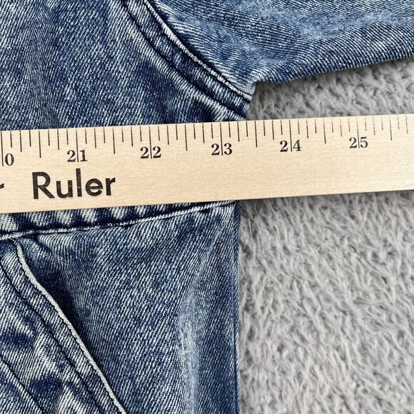 VTG Urban Equipment Jean Jacket Mens Distressed Bomber Sz Large - Picture 7 of 10